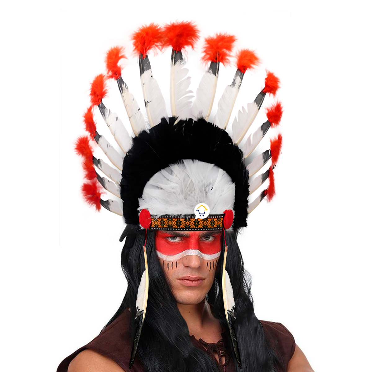 Miniatura 3 de Penacho Indio Jefe Pluma Diadema C2010